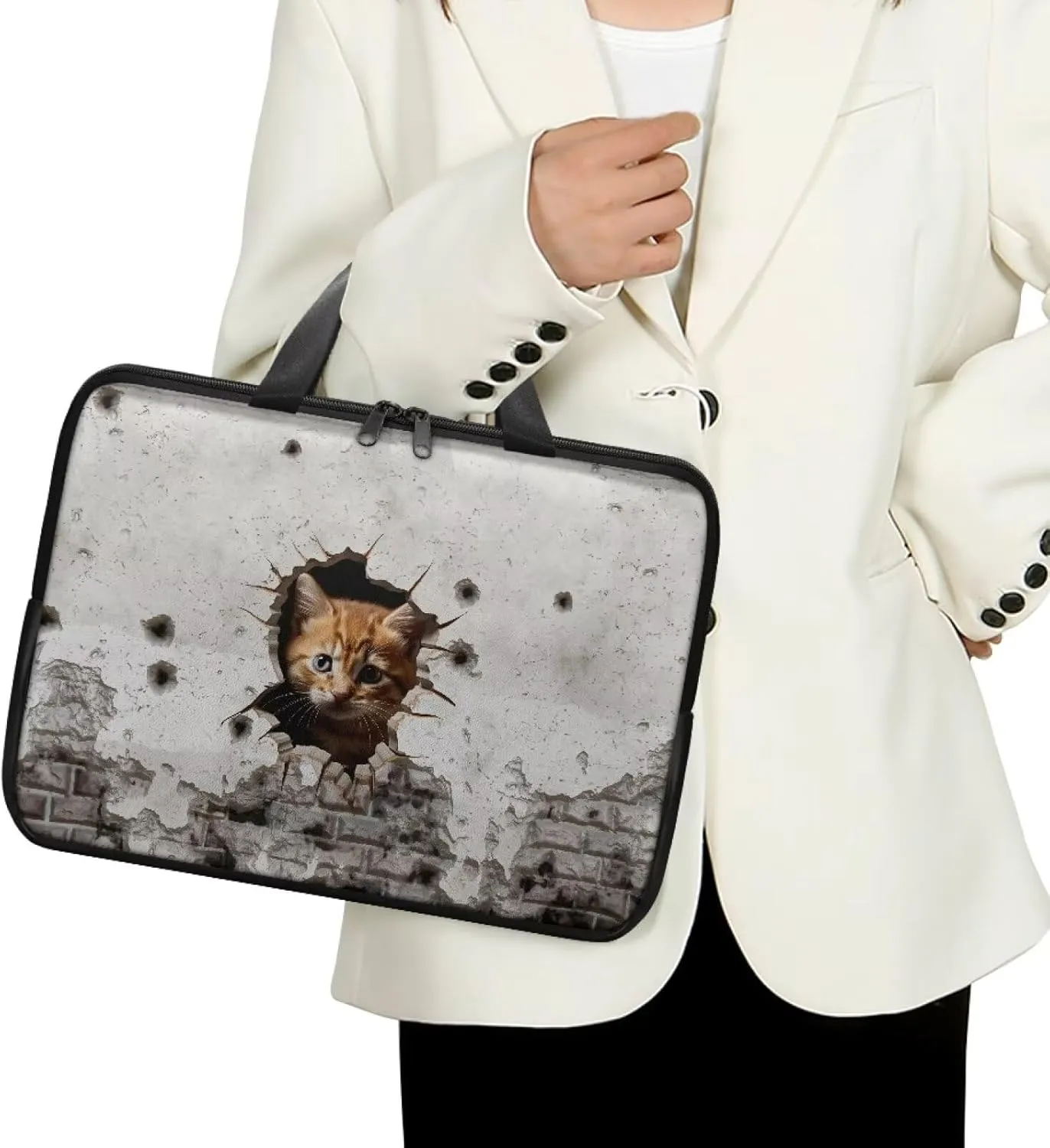 Laptop Sleeve Case Travel Laptop Bag with Handle Shockproof Carrying Briefcase Fashion Print Tablet Bag
