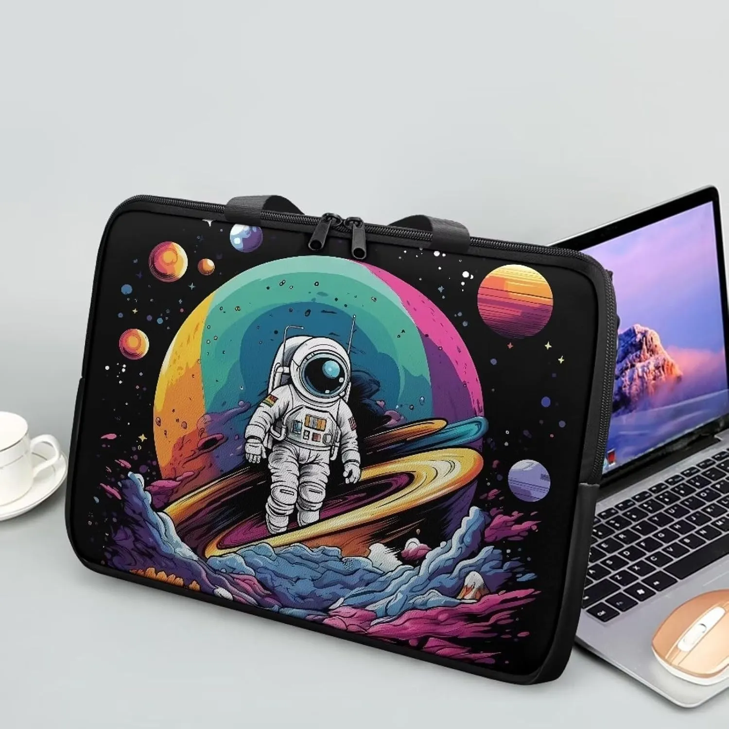 Laptop Sleeve Case Travel Laptop Bag with Handle Shockproof Carrying Briefcase Fashion Print Tablet Bag