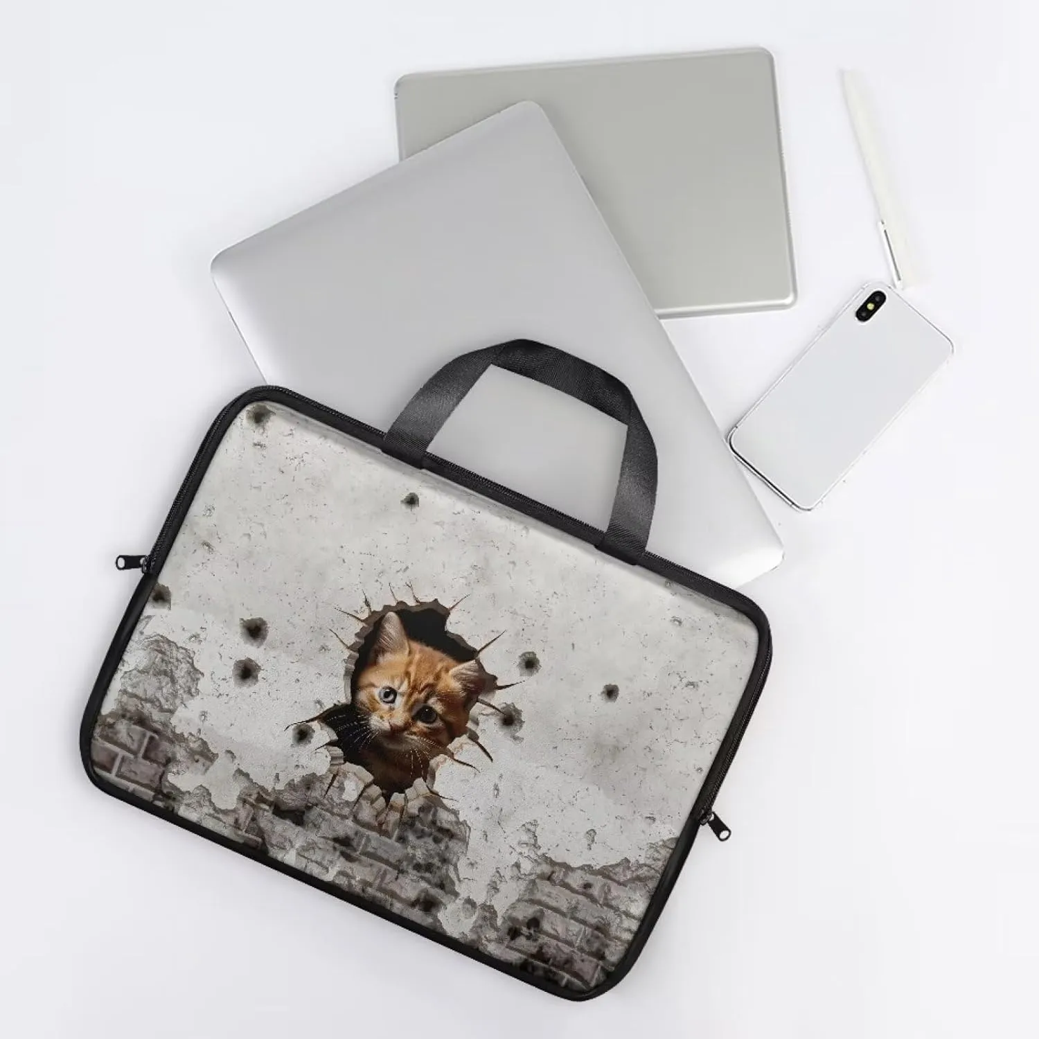 Laptop Sleeve Case Travel Laptop Bag with Handle Shockproof Carrying Briefcase Fashion Print Tablet Bag