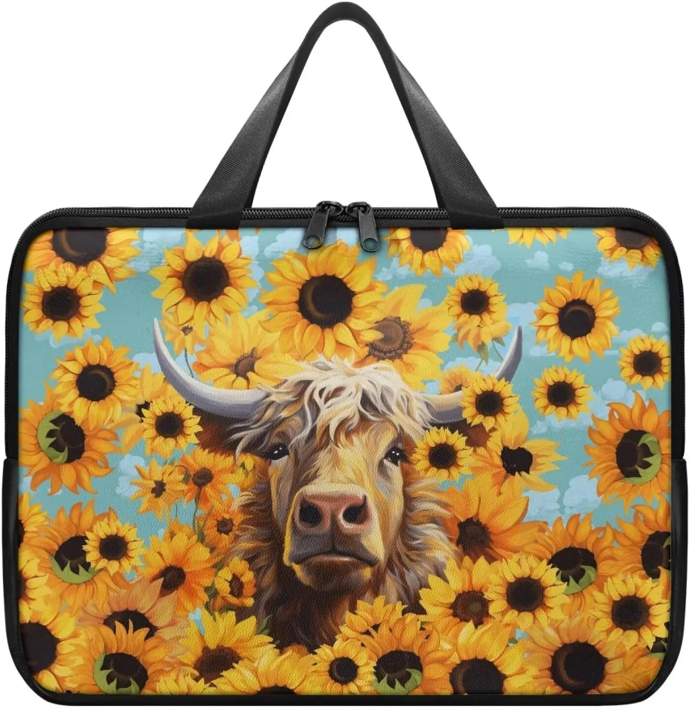Laptop Sleeve Case Travel Laptop Bag with Handle Shockproof Carrying Briefcase Fashion Print Tablet Bag