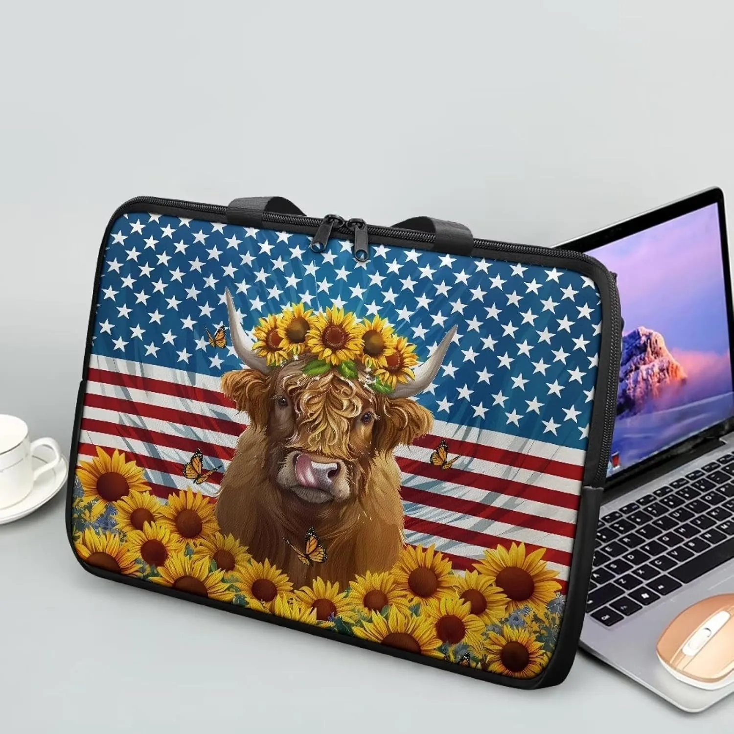 Laptop Sleeve Case Travel Laptop Bag with Handle Shockproof Carrying Briefcase Large Capacity Tablet Bag