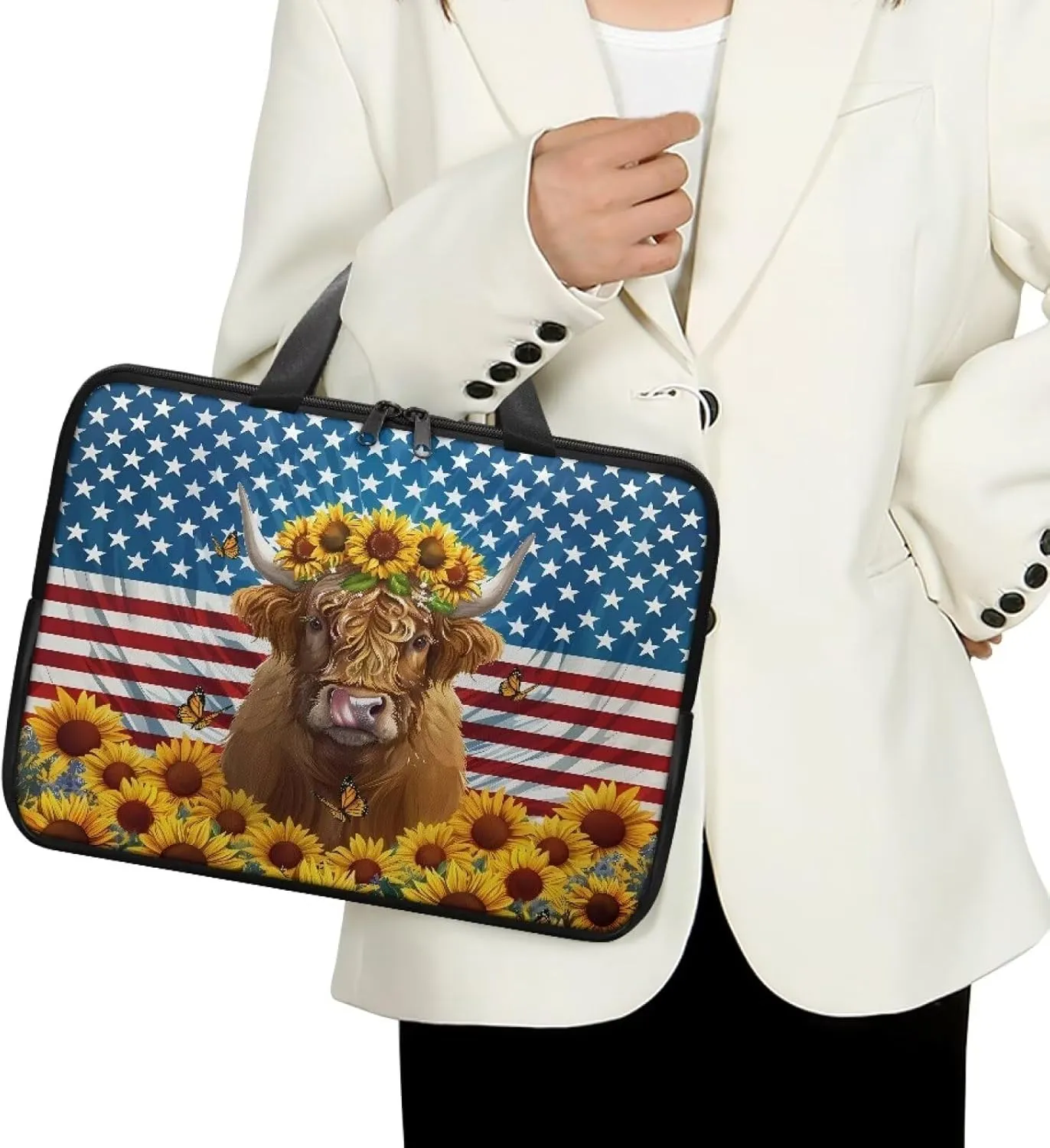 Laptop Sleeve Case Travel Laptop Bag with Handle Shockproof Carrying Briefcase Large Capacity Tablet Bag