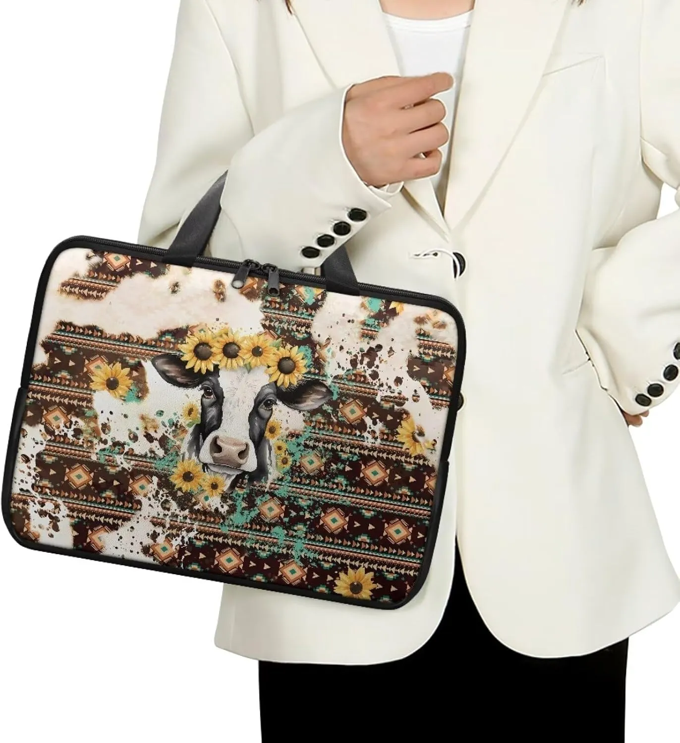 Laptop Sleeve Case Travel Laptop Bag with Handle Shockproof Carrying Briefcase Large Capacity Tablet Bag