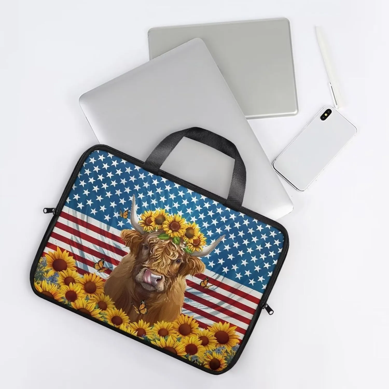Laptop Sleeve Case Travel Laptop Bag with Handle Shockproof Carrying Briefcase Large Capacity Tablet Bag