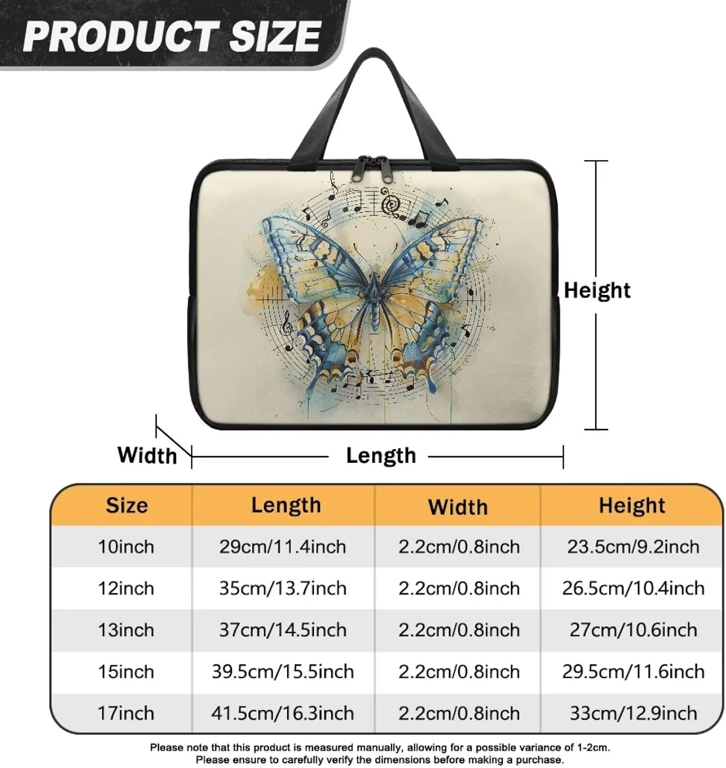 Laptop Sleeve Case Travel Laptop Bag with Handle Shockproof Carrying Briefcase Large Capacity Tablet Bag
