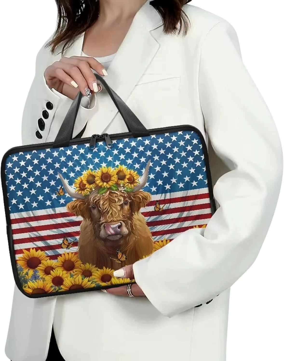 Laptop Sleeve Case Travel Laptop Bag with Handle Shockproof Carrying Briefcase Large Capacity Tablet Bag