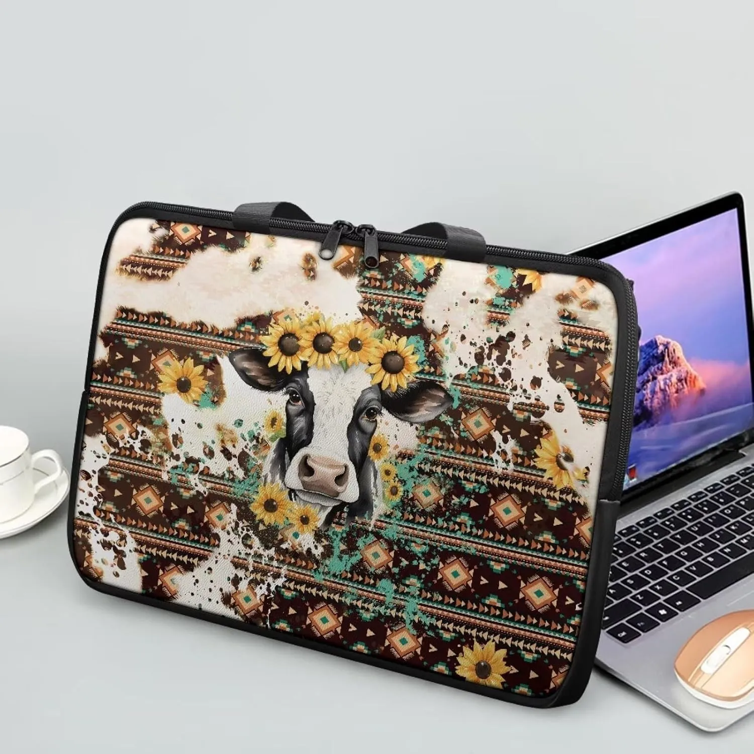 Laptop Sleeve Case Travel Laptop Bag with Handle Shockproof Carrying Briefcase Large Capacity Tablet Bag