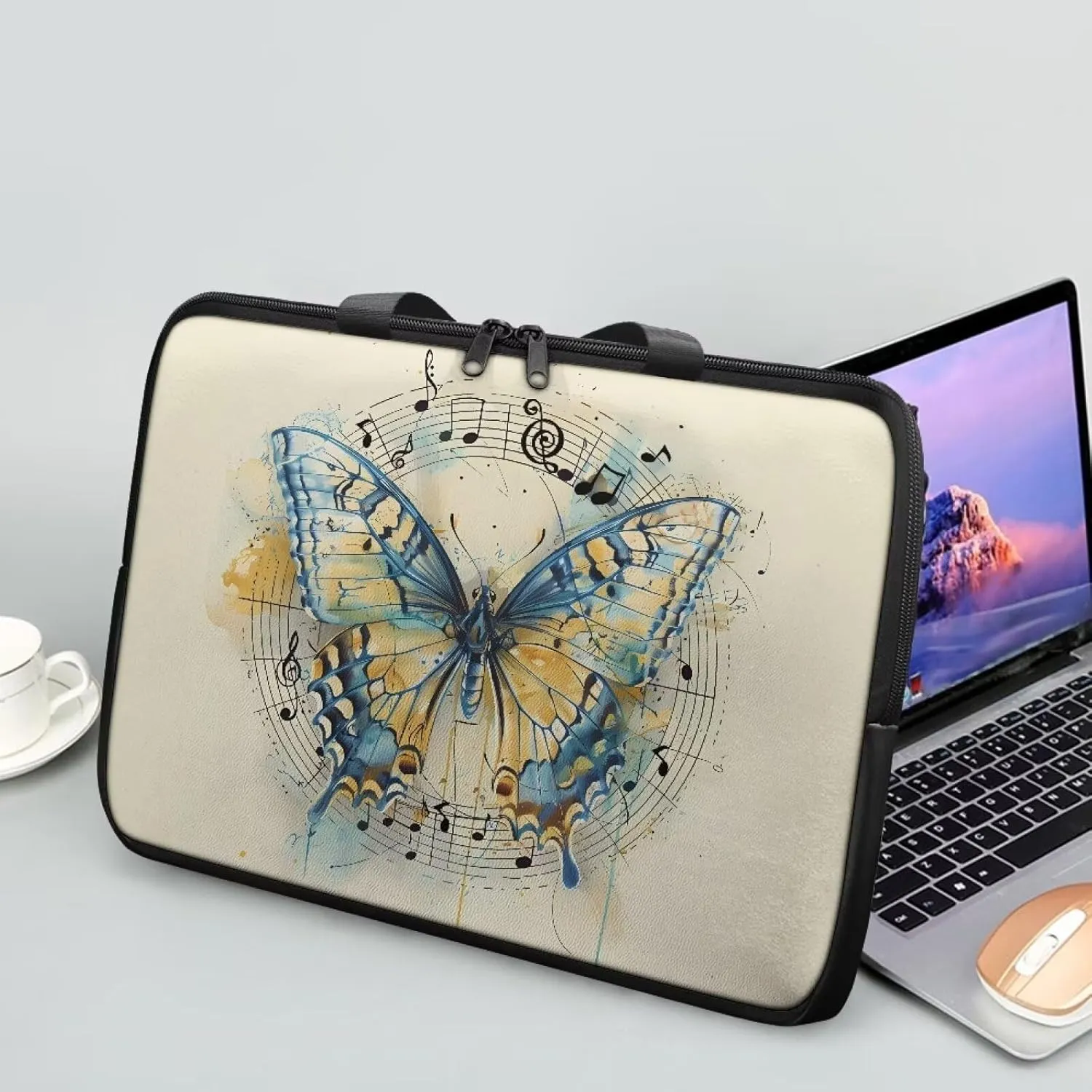Laptop Sleeve Case Travel Laptop Bag with Handle Shockproof Carrying Briefcase Large Capacity Tablet Bag