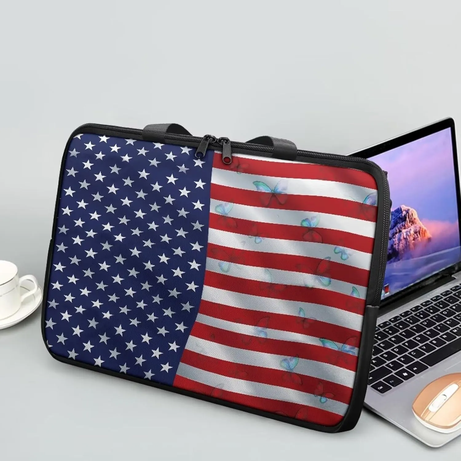 Laptop Sleeve Case Travel Laptop Bag with Handle Shockproof Carrying Briefcase Large Capacity Tablet Bag