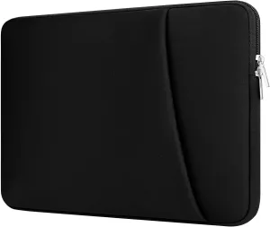 Laptop Sleeve Case with Zipper Accessory Pocket Compatible with 13 to 14 inches MacBook Air/Pro HP Acer Padded Computer Pouch Cover Shockproof Protective for 13 to 14 Laptop/Chromebook/Tablet,Black