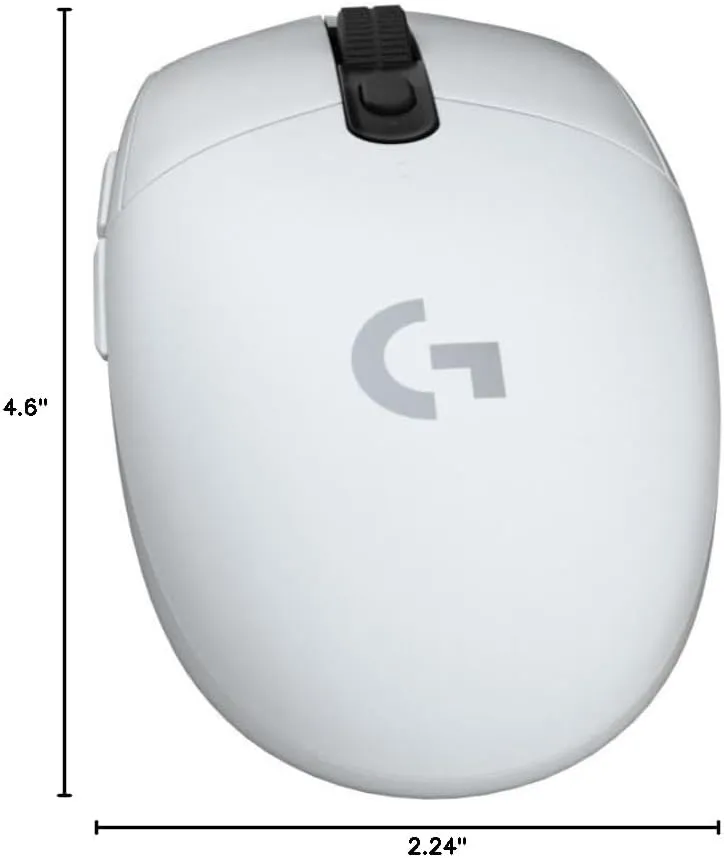 Logitech G305 LIGHTSPEED Wireless Gaming Mouse, Hero 12K Sensor, 12,000 DPI, Lightweight, 6 Programmable Buttons, 250h Battery Life, On-Board Memory, PC/Mac - White