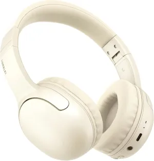 LORELEI B-E5 Kids Bluetooth Headphones, Wireless Headphones for Kids, Foldable 40H Playtime, Built-in mic, On Ear Headsets for Child/Teens/School/Tablet(Beige White)