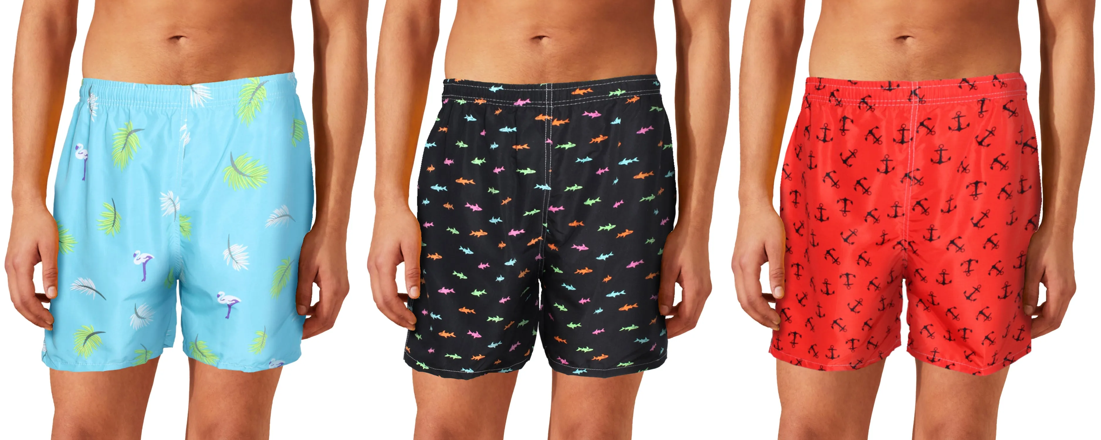 M-673A - Wholesale Men's Printed Swim Trunk