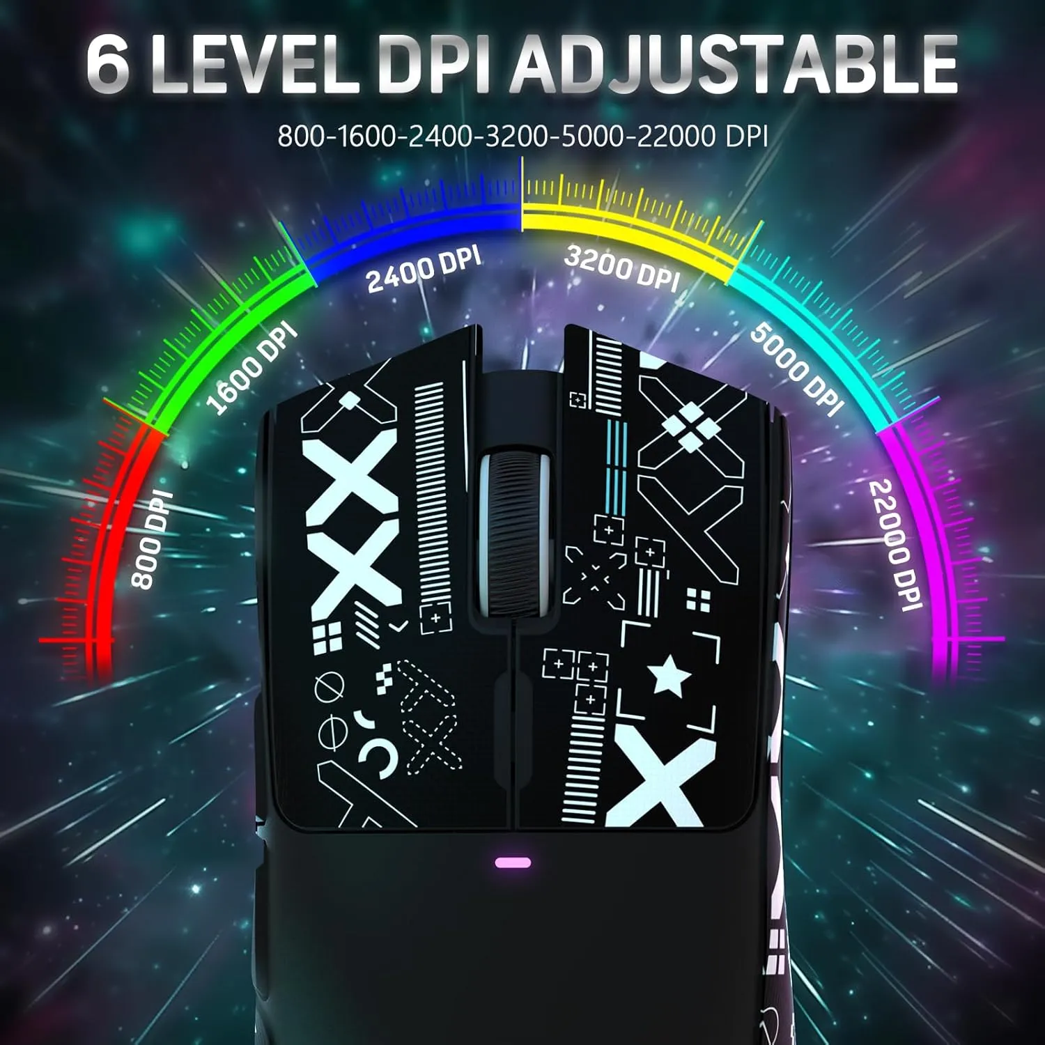 MAGIC-REFINER Attack Shark X11 59g Superlight Wireless Gaming Mouse with Grip Tape, RGB Charging DockBT/2.4G Wireless/Wired Pc Mouse, 22000 DPI,5 Programmable Buttons for Pc/Mac(Black)