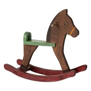 Maileg Rocking horse, Mouse - Dark brown