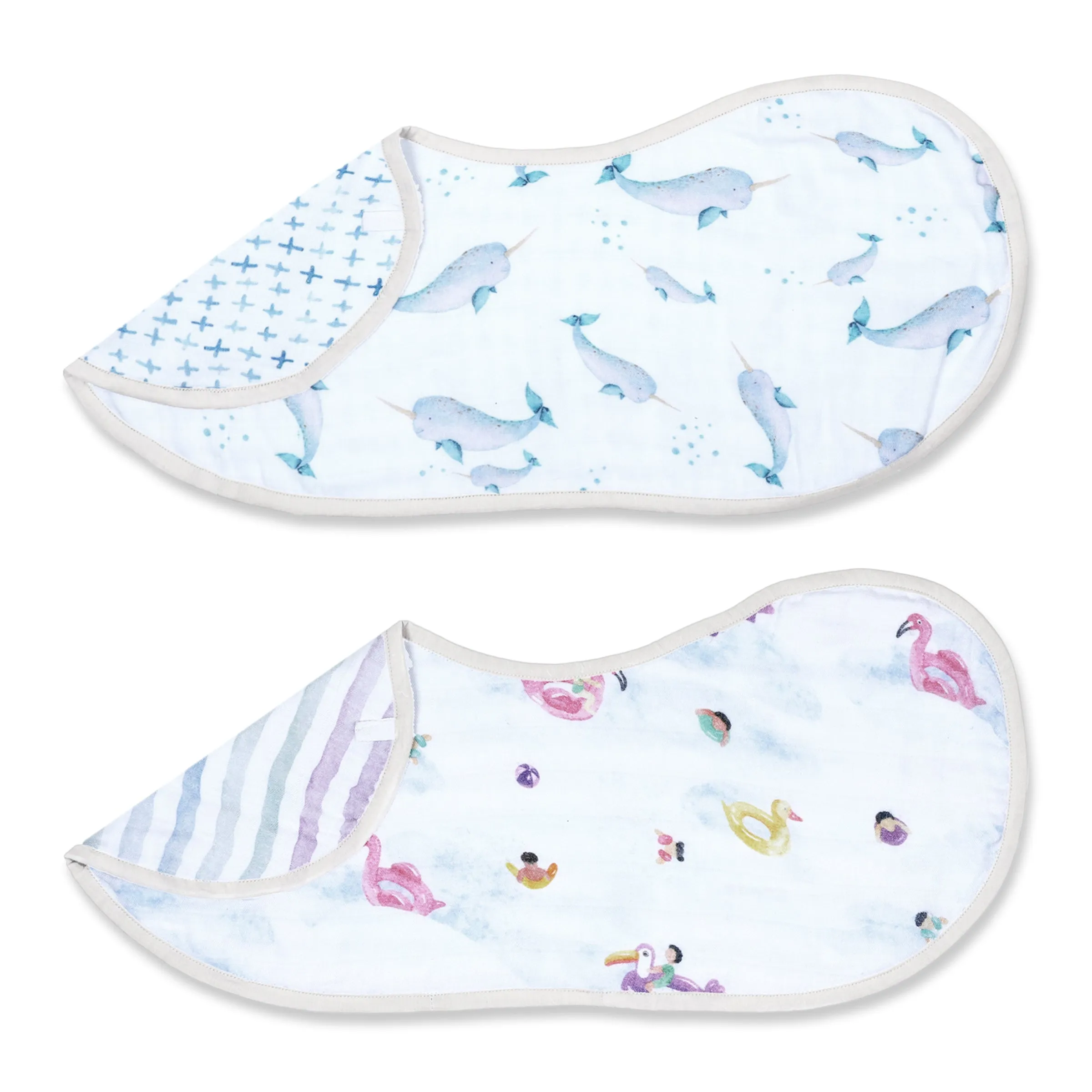 Masilo Bamboo Muslin Burp Cloth & Bib (Pack of 2)  Pool Floaties
