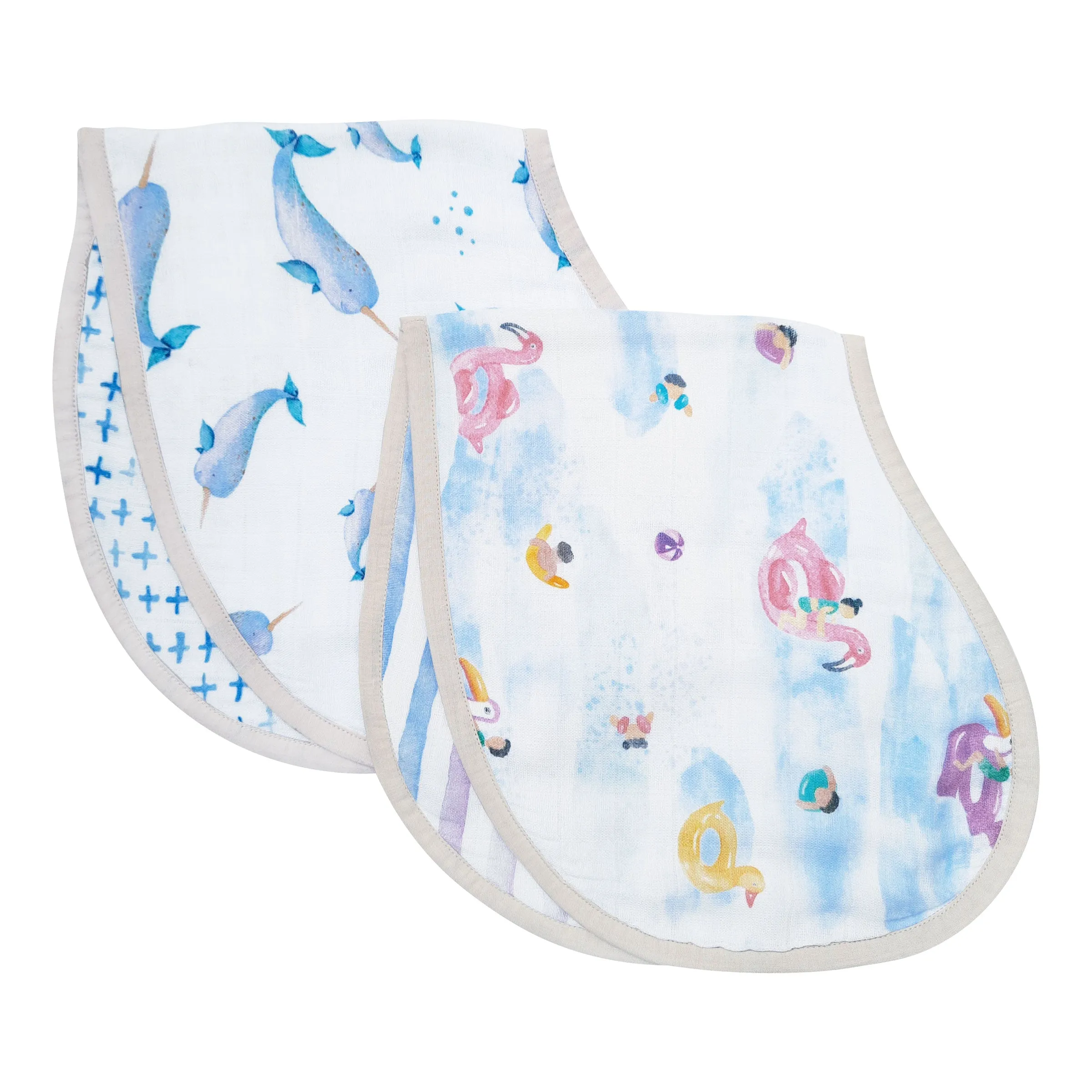 Masilo Bamboo Muslin Burp Cloth & Bib (Pack of 2)  Pool Floaties
