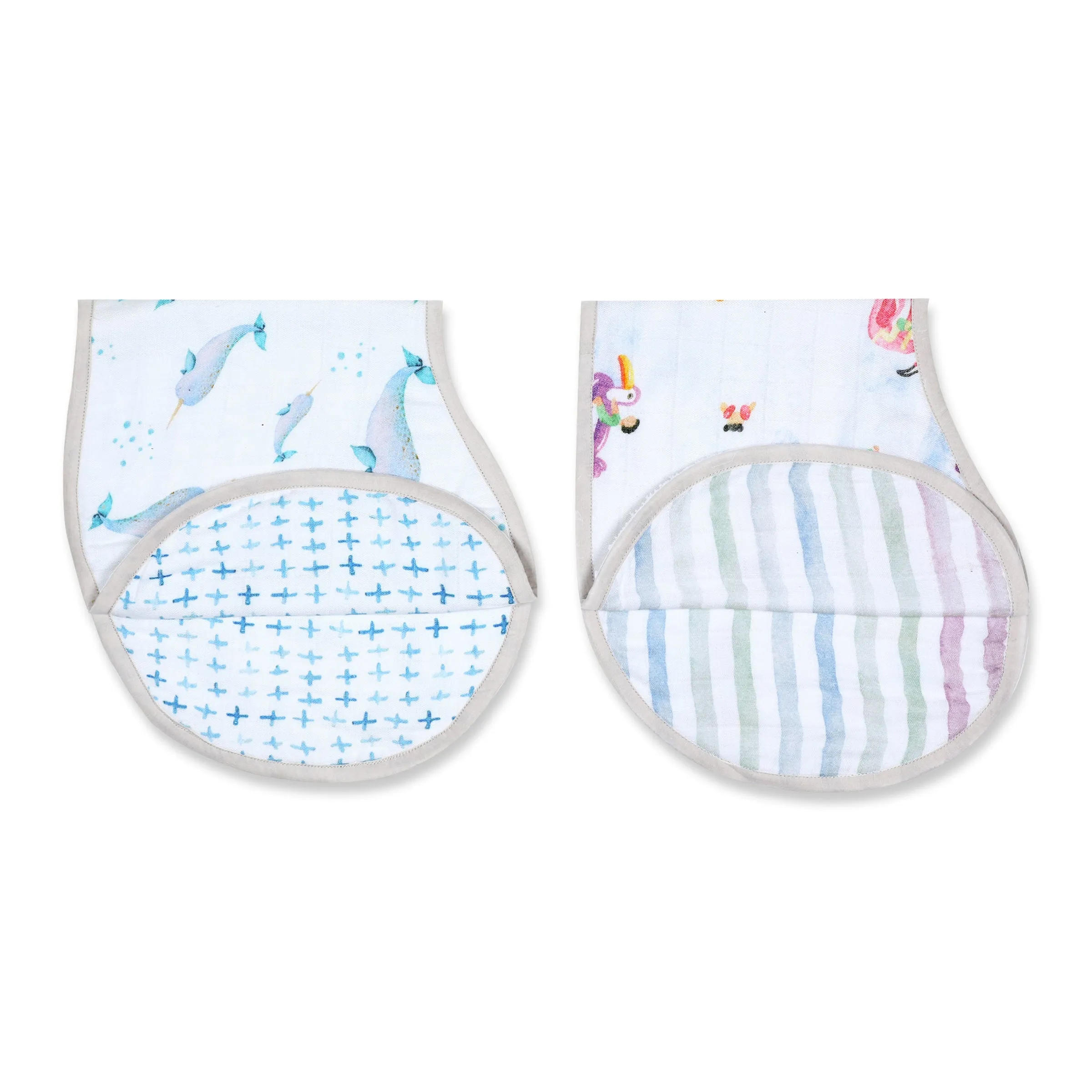 Masilo Bamboo Muslin Burp Cloth & Bib (Pack of 2)  Pool Floaties