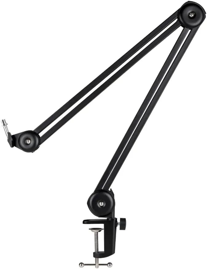Melon Audio Microphone Boom Arm Stand, Heavy Duty Mic Suspension Scissor Boom Stand with Mic Clip and Cable Ties Perfect For Vocal Recording, Streaming and Podcasting, GAZ-40