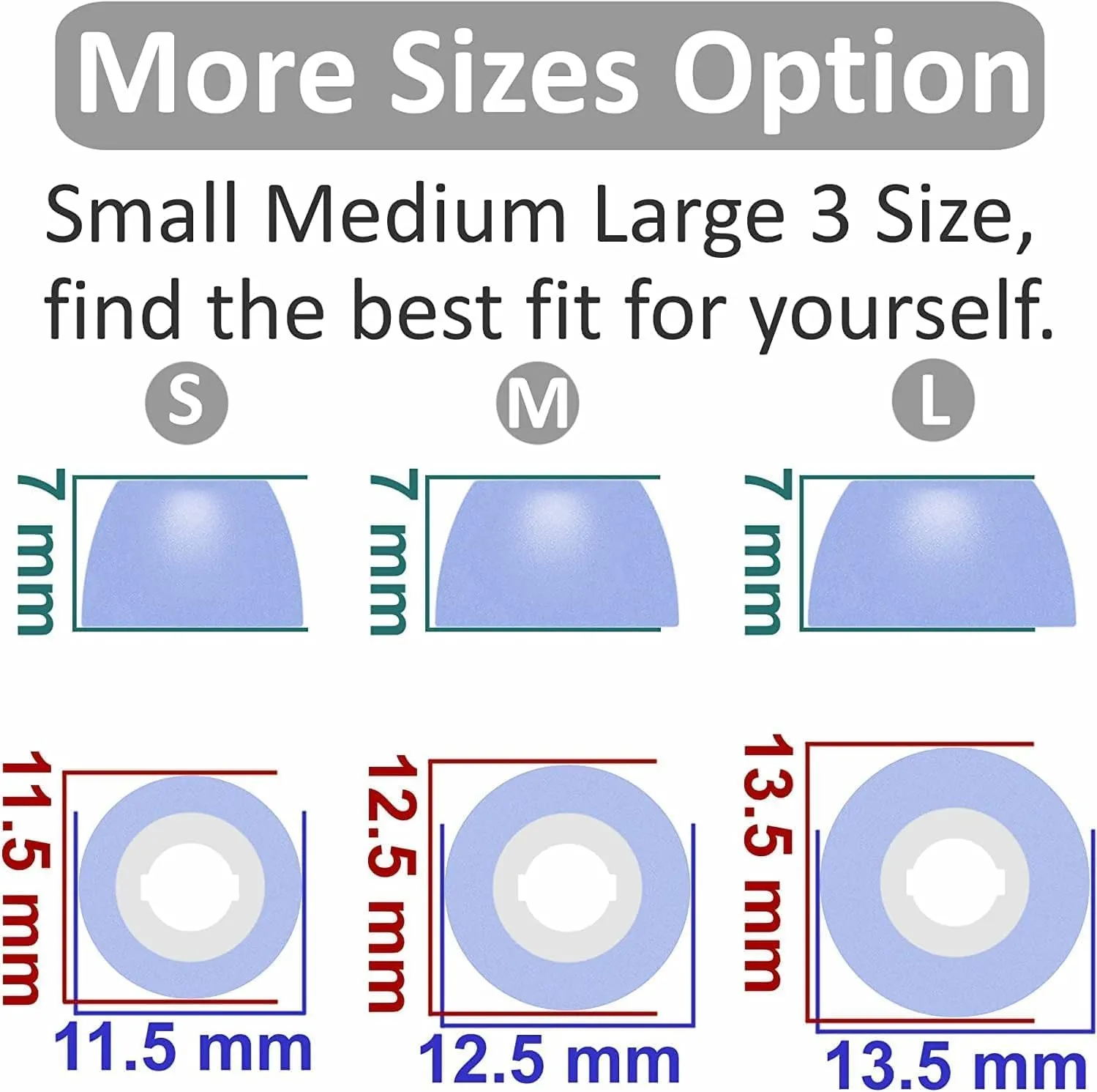 Memory Foam Ear Tips Compatible with JBL Tune 230NC TWS Earbuds, Foam Ear Buds Noise Cancelling Ear Cap Ear Plug Eartips, LMS 3 Size 3 Pairs,Blue 214