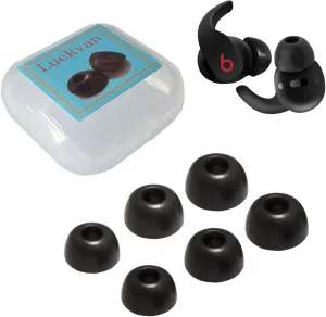 Memory Foam Ear Tips for Beats Fit Pro/Beats Studio Buds/Solo Duds Replacement Earbuds Tips for Beats Earbuds Accessories, Black LMS