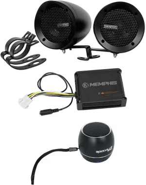 Memphis MXABMB2 (2) Powersports Speakers Amplifier Portable Bluetooth Speaker