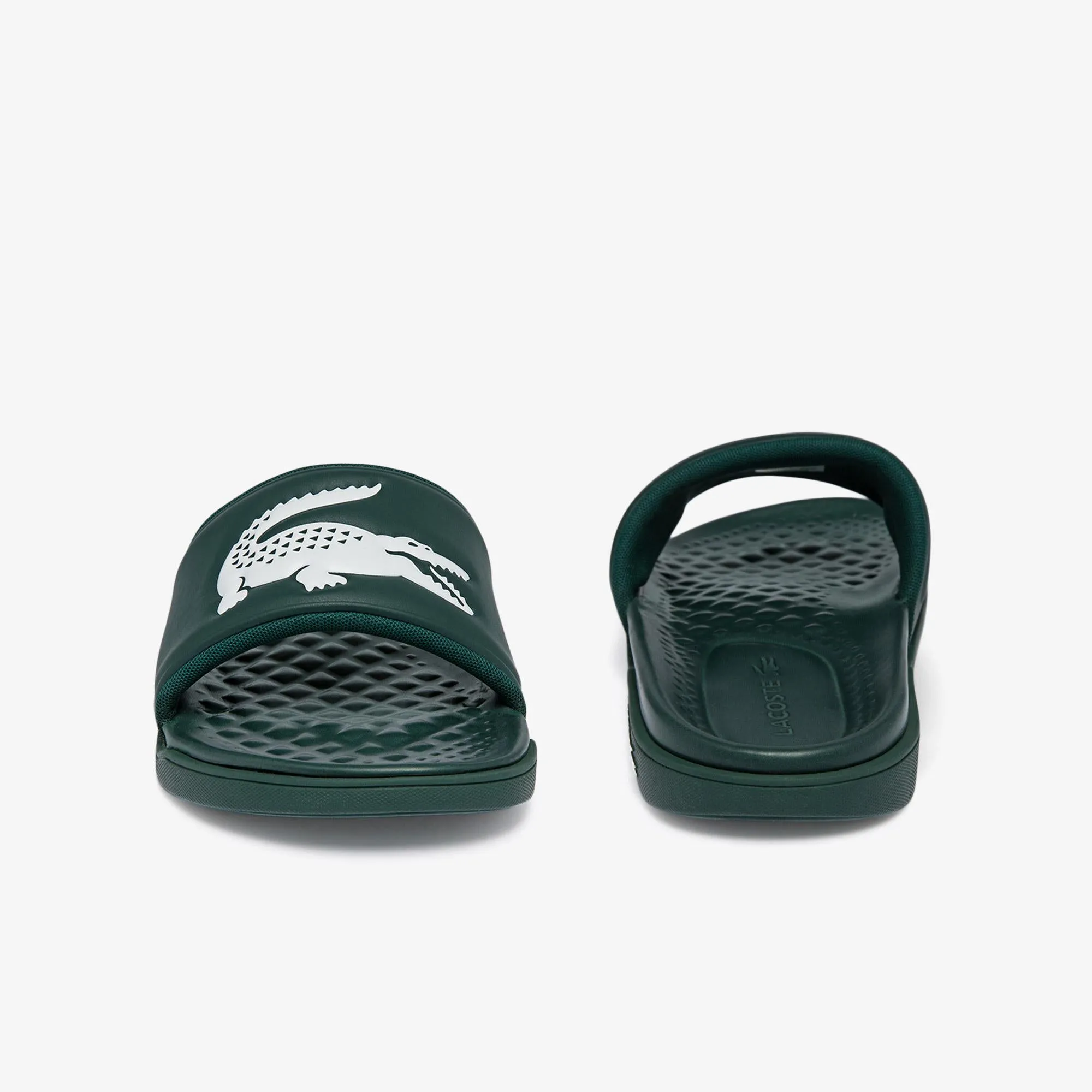 Men's Croco Dualiste Synthetic Slides - Green/White