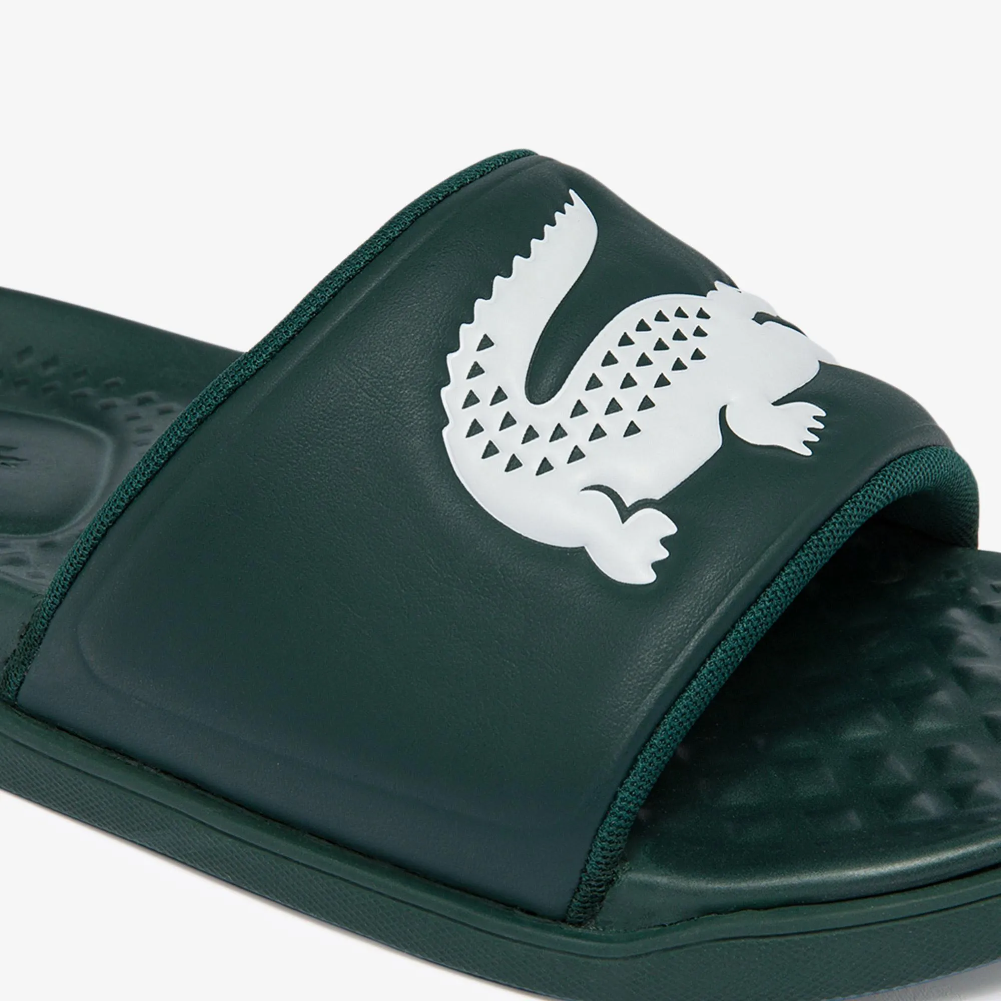 Men's Croco Dualiste Synthetic Slides - Green/White
