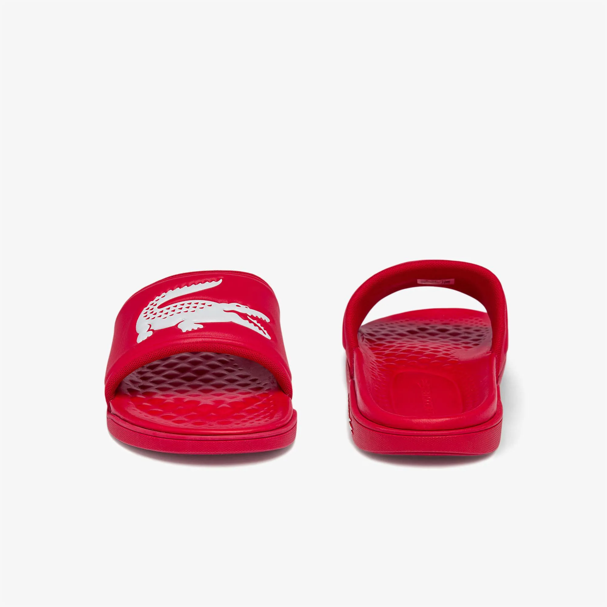 Men's Croco Dualiste Synthetic Slides - Red/White