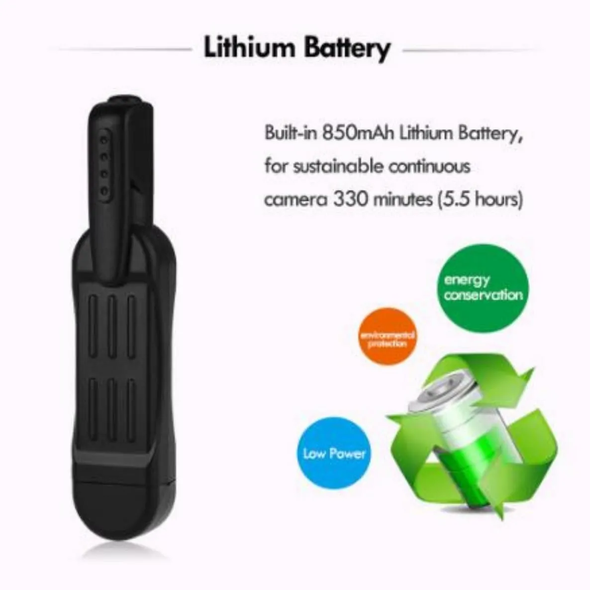 Mini Covert Wearable Security Camera Clip