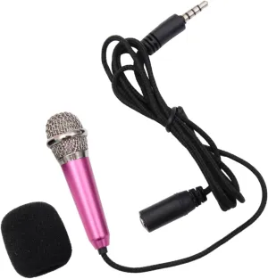 Mini Phone Artifact Lightweight Condenser Mic Earphones for Recording Chatting Move Random