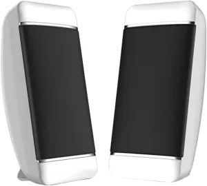 Mobestech Computer Speakers 2pcs Portable Notebookwhite Wired Sound Powered Speakers for Desktop Mini Speaker Multimedia Loudspeaker USB Stereo Computer Laptop White Portable Speakers