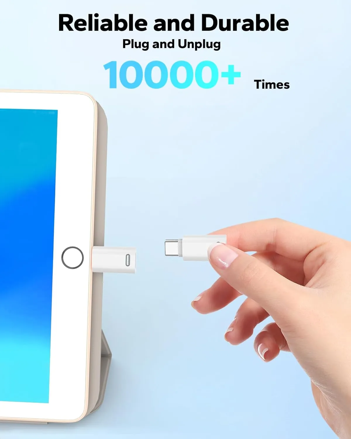MoKo Lightning to USB-C Adapter 4-Pack, Lightning to USB-C for iPhone 15/16 Pro/Pro Max/Plus, Galaxy S24, iPad - Fast Charging, White PD