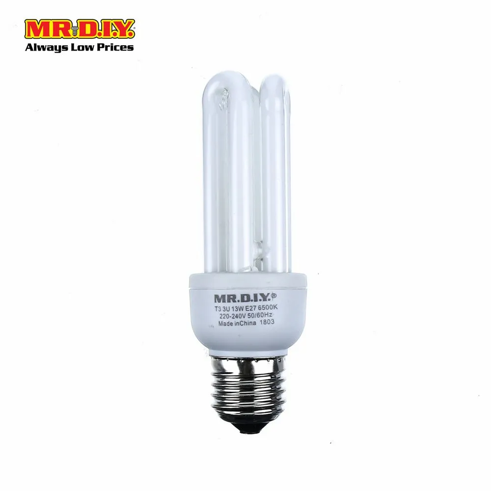 (MR.DIY) 3U Shape Bulb Daylight E27 (13W)