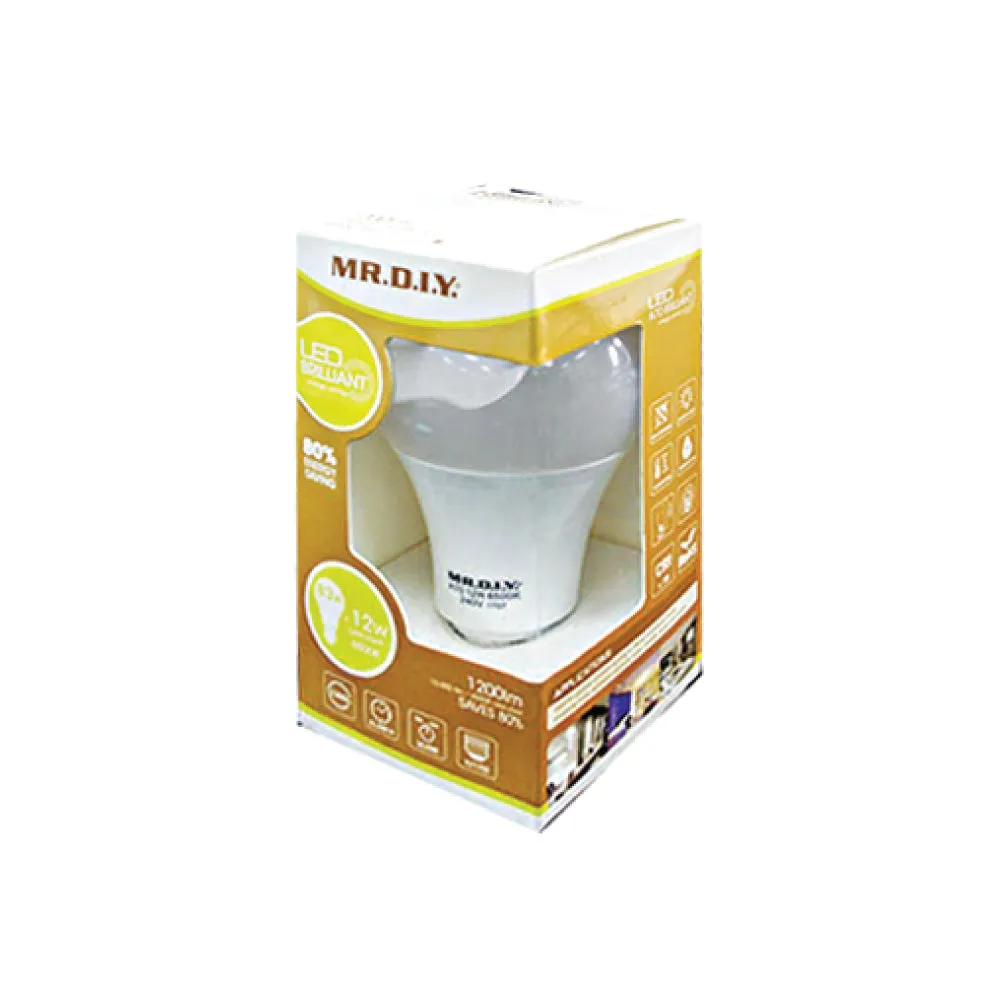 (MR.DIY) Round Shape LED Bulb Daylight A70 12W 1200lm