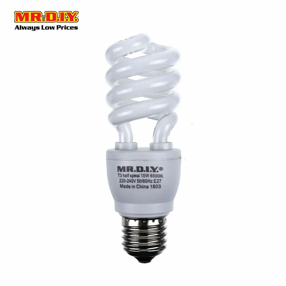 (MR.DIY) Spiral LED Bulb Daylight E27 (15W)