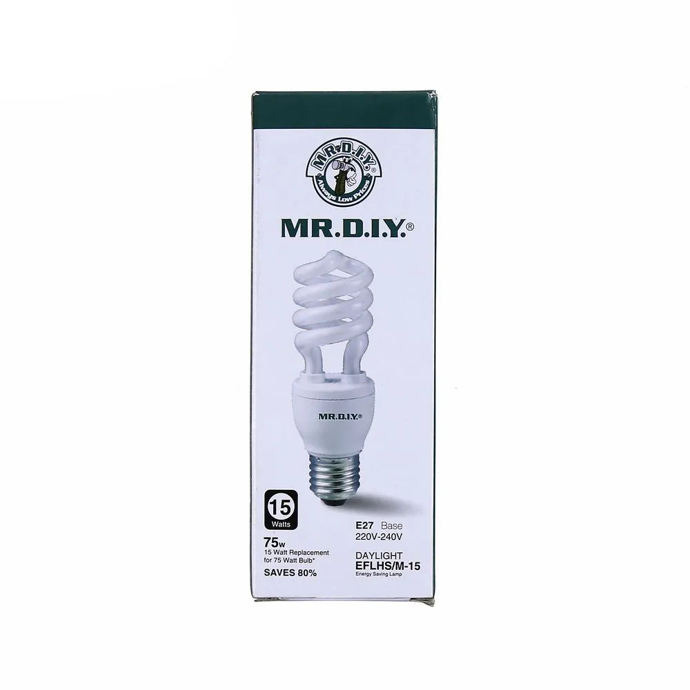 (MR.DIY) Spiral LED Bulb Daylight E27 (15W)