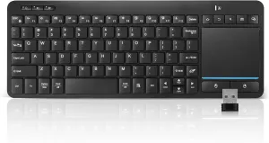 Multi-Device Wireless Bluetooth Keyboard with Touchpad-Wireless TV Keyboard with Multi-Touch Big Size Trackpad,Support 3 Devices for TV,Windows, Android, Chrome OS, Laptop, Tablet
