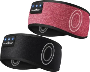 MUSICOZY Sleep Headphones Bluetooth Headband, Sleep Mask with Bluetooth Sleep Headphones, Sports Sleeping Headphones Sleep Earbuds with Ultra-Thin HD Stereo Speakers for Travel Workout, 2 Packs