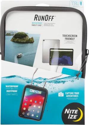 Nite Ize RunOff Waterproof Tablet Case - Waterproof & Durable - 10.63-Inch - Protective Tablet Case for Water Days & the Beach - Touch Screen Friendly - Charcoal