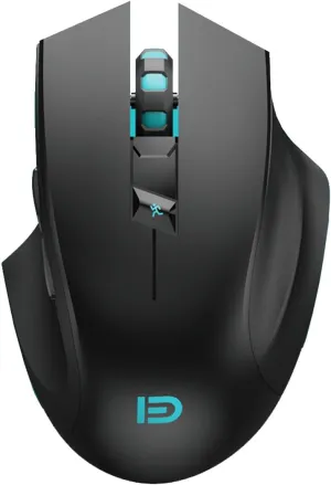 Noiseless Wireless Mouse,Forter i720 Ergonomic Silent Mouse for Gaming and General Use - 2 Side Buttons/2400DPI - Black
