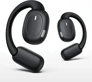 Open Ear Earbuds Bluetooth 5.4 Wireless Headphones 80hrs Playtime Open Ear Headphones with Digital Display Lightweight & Comfortable, Sports Earbuds with Earhooks for Running P0cbuds Black