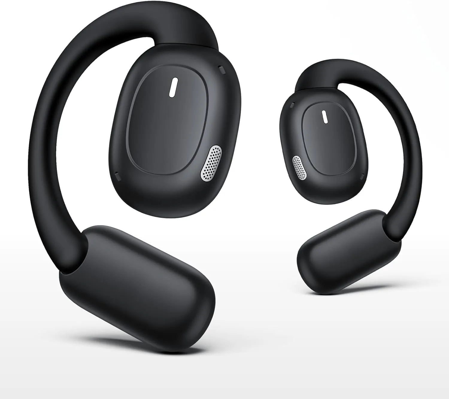Open Ear Earbuds Bluetooth 5.4 Wireless Headphones 80hrs Playtime Open Ear Headphones with Digital Display Lightweight & Comfortable, Sports Earbuds with Earhooks for Running P0cbuds Black