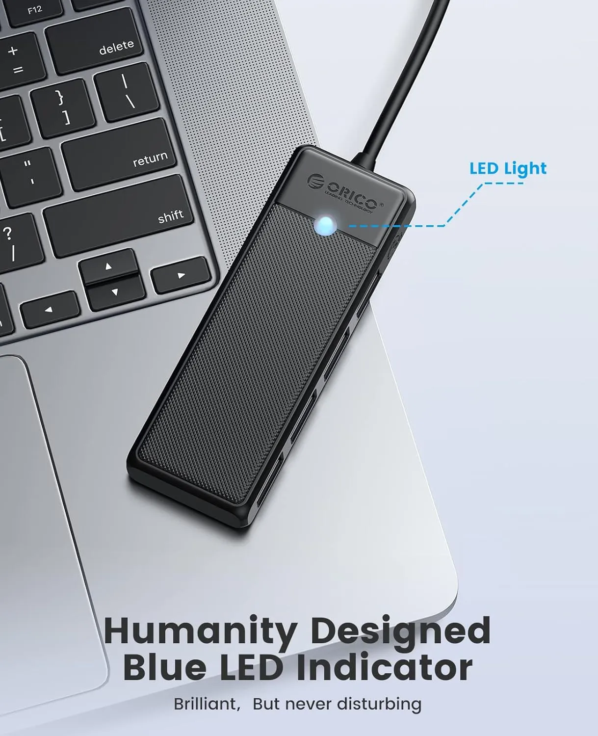 ORICO USB 3.0 Hub, 4-Port USB Hub with Long Cable, Ultra Slim USB Splitter for Laptop MacBook Pro, iMac, Surface Pro, XPS, PS5PC, Flash Drive, Mobile HDD (Black/6ft)