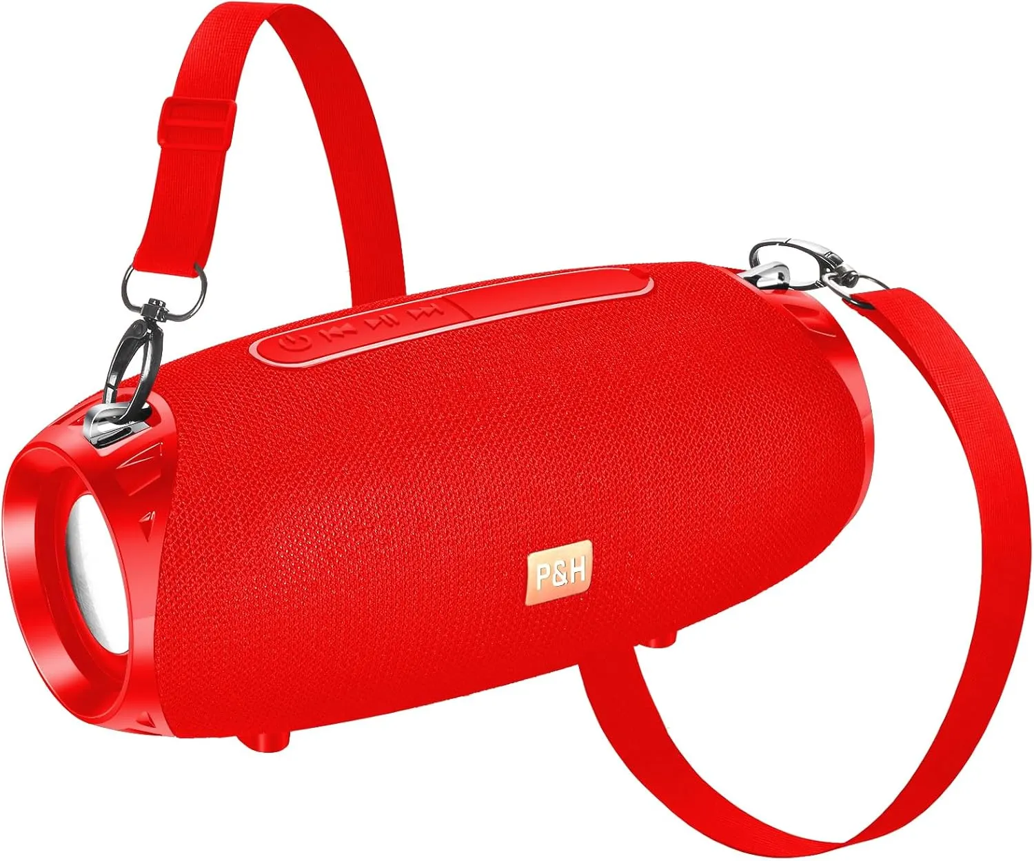 Outdoor Portable Bluetooth Speaker, IPX4 Waterproof Wireless Speakers, 5.0 Bluetooth Speakers, Powerful Sound, TWS Stereo Pairing Support TF Card, for Home/Party/Outdoor/Beach Red