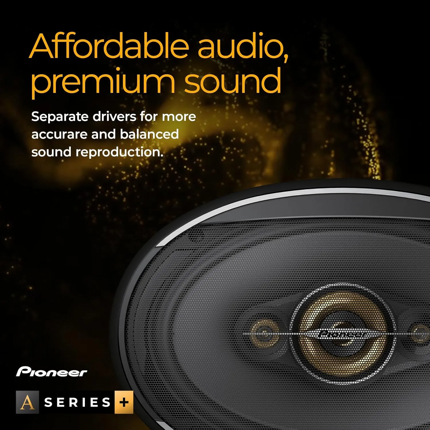 Pioneer TS-A6991F, 5-Way Coaxial Car Audio Speakers, Full Range, Clear Sound Quality, Easy Installation and Enhanced Bass Response, Deep Basket 6 x 9 Oval Speakers