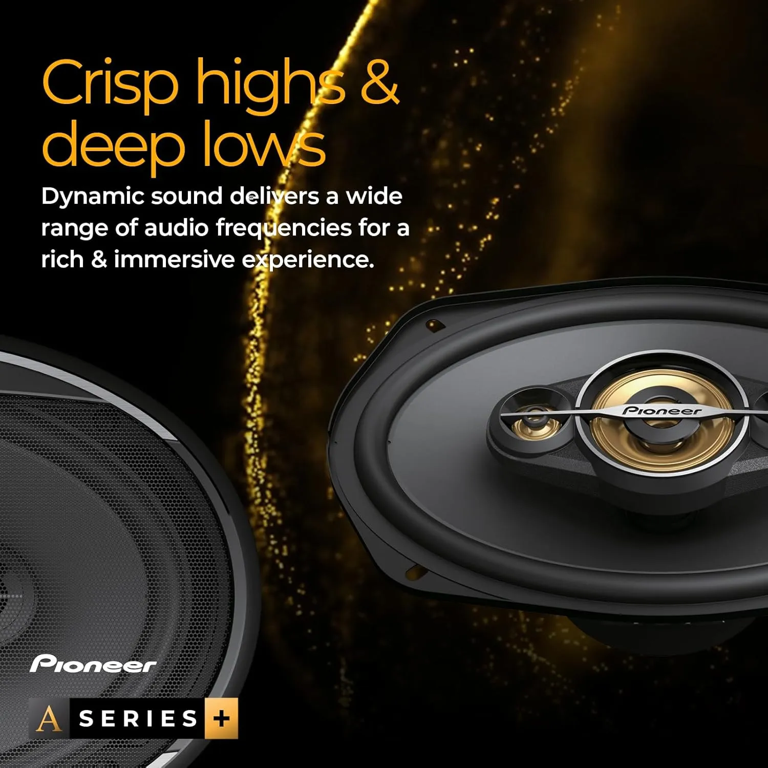 Pioneer TS-A6991F, 5-Way Coaxial Car Audio Speakers, Full Range, Clear Sound Quality, Easy Installation and Enhanced Bass Response, Deep Basket 6 x 9 Oval Speakers