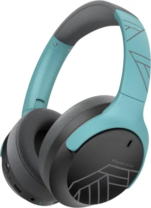 PowerLocus Bluetooth Headphones Over Ear, 60H Playtime, 4 EQ Modes Wireless Headphones with Microphone, Hi-Fi Stereo Deep Bass Foldable Headphone, Soft Foam Ear Cups,Fast Charging for Travel/PC/Phones
