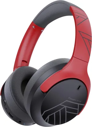 PowerLocus Bluetooth Headphones Over Ear, 60H Playtime, 4 EQ Modes Wireless Headphones with Microphone, Hi-Fi Stereo Deep Bass Foldable Headphone, Soft Foam Ear Cups,Fast Charging for Travel/PC/Phones