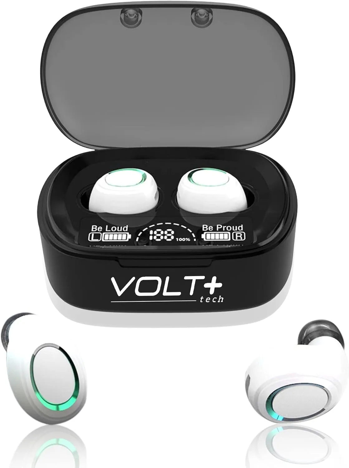 PRO Bluetooth 5.3 Earbuds Compatible with Samsung Galaxy Note 20/Ultra/Edge/5G/Note20  36 Hr Use/ 2000mAh PowerCase/ IPX4 Waterproof/Noise Reduction/Quad Mic